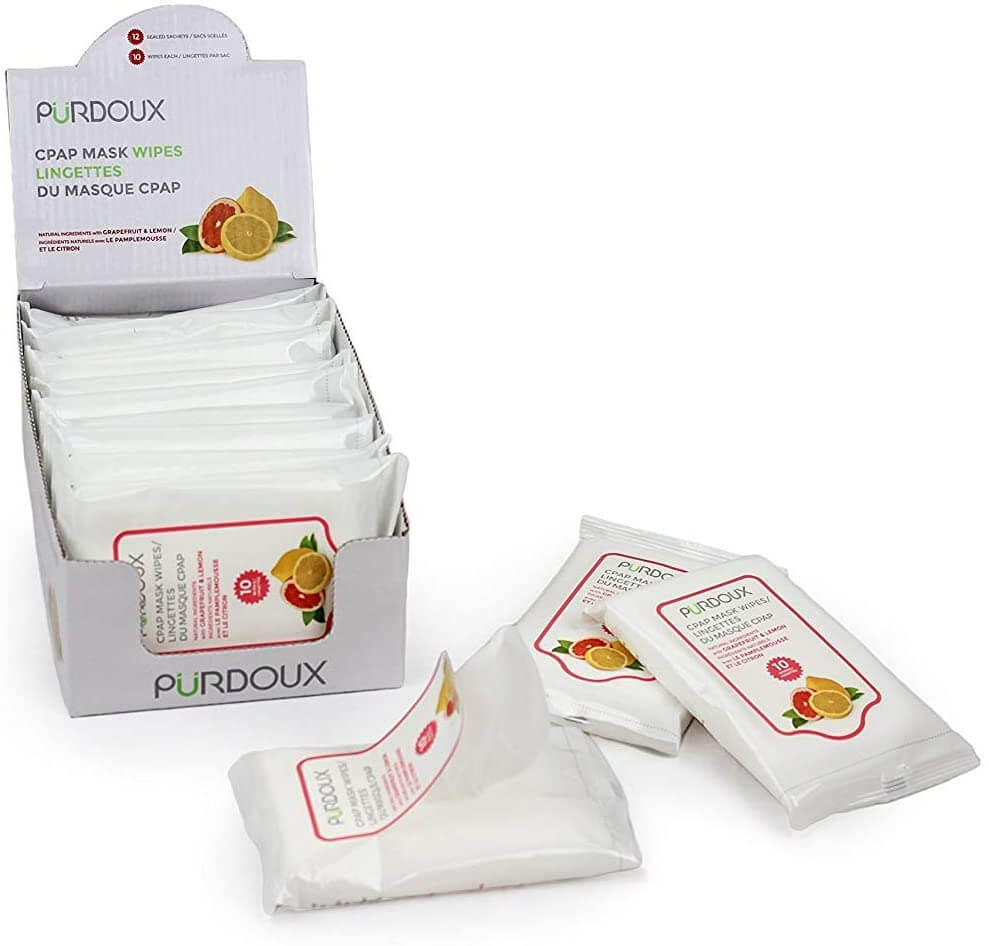 Purdoux Travel CPAP Mask Wipes - 12 pack